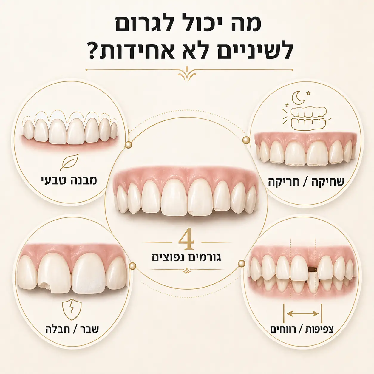 שיניים לא אחידות | אינפוגרפיקה