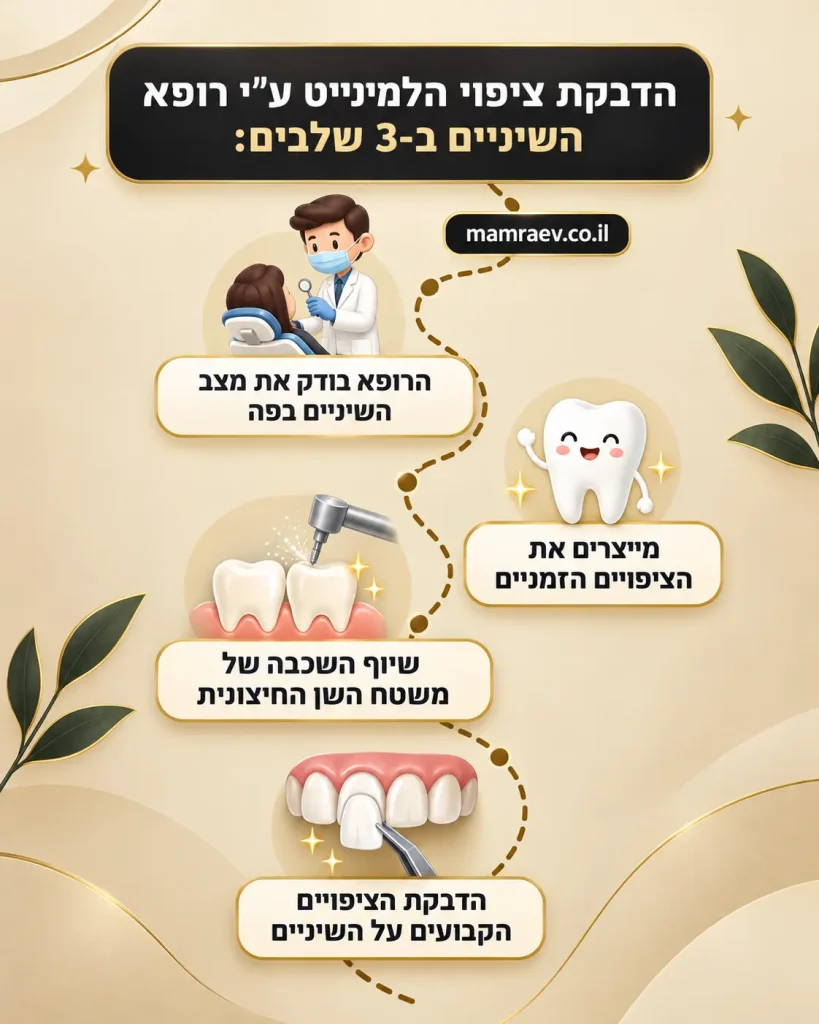 ציפוי שיניים למינייט | אינפוגרפיקה